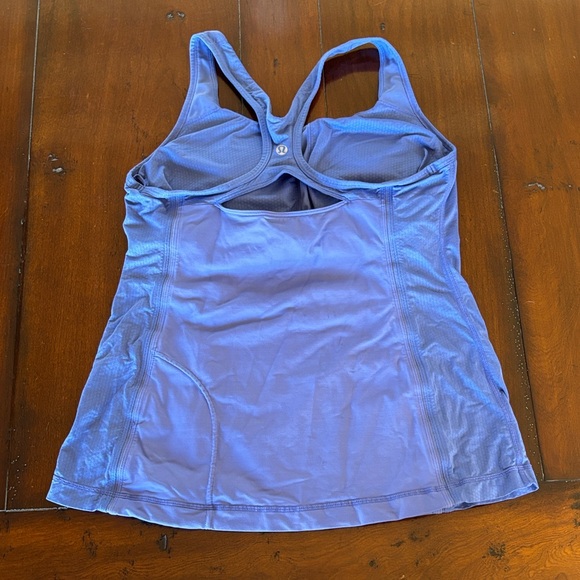 Lululemon Blue Keyhole Razorback Workout Tank Top - Picture 2 of 4